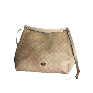 coach F34899 Celes East/West Hobo Signature Canvas ivory khaki preowned bag